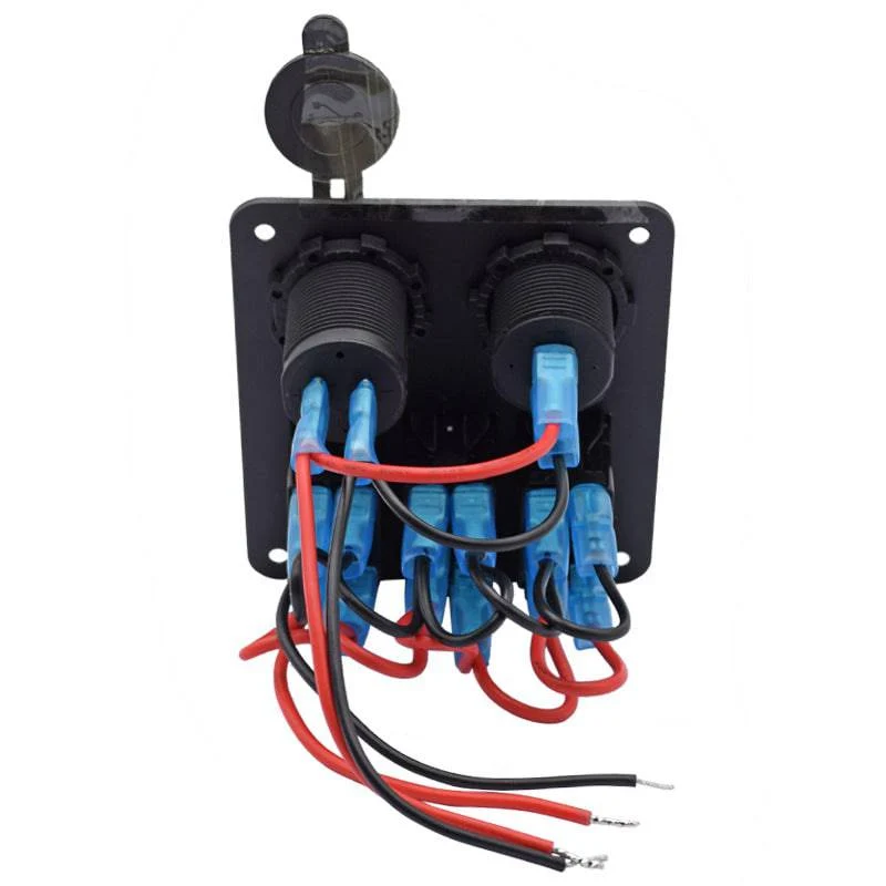 12v Switch Panel - 3 Gang Rocker 12v Switch Panel with LED Backlit - Image 5