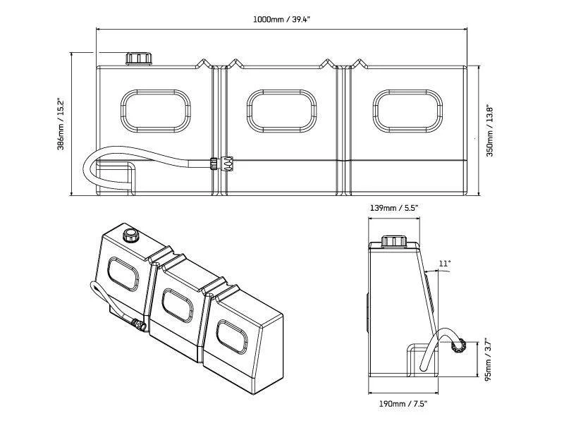 50 Litre Slanted Water Tank - Front Runner - Image 6