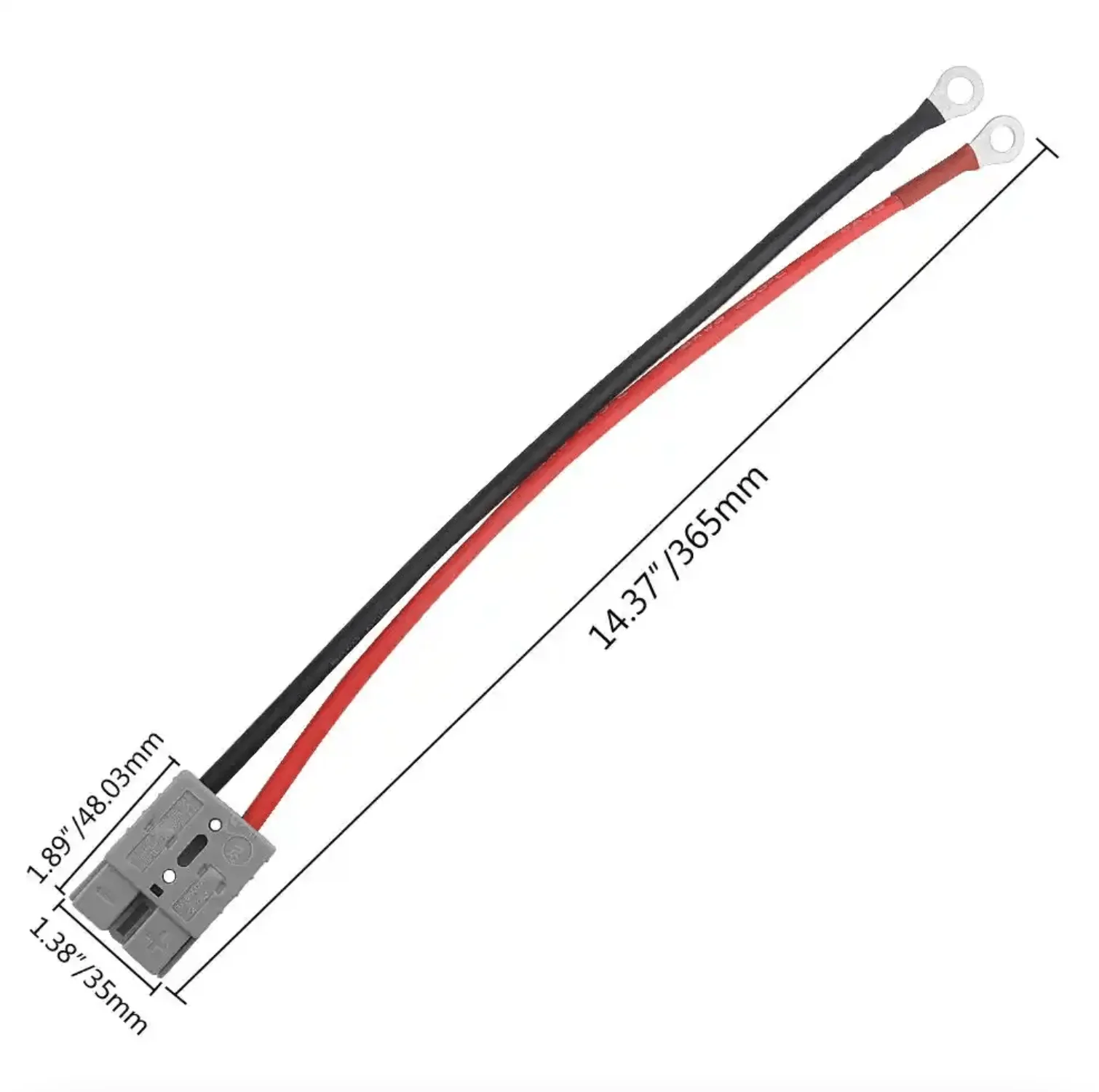 50A Anderson Plug - 8mm Eyelet Terminal Cable - Image 2