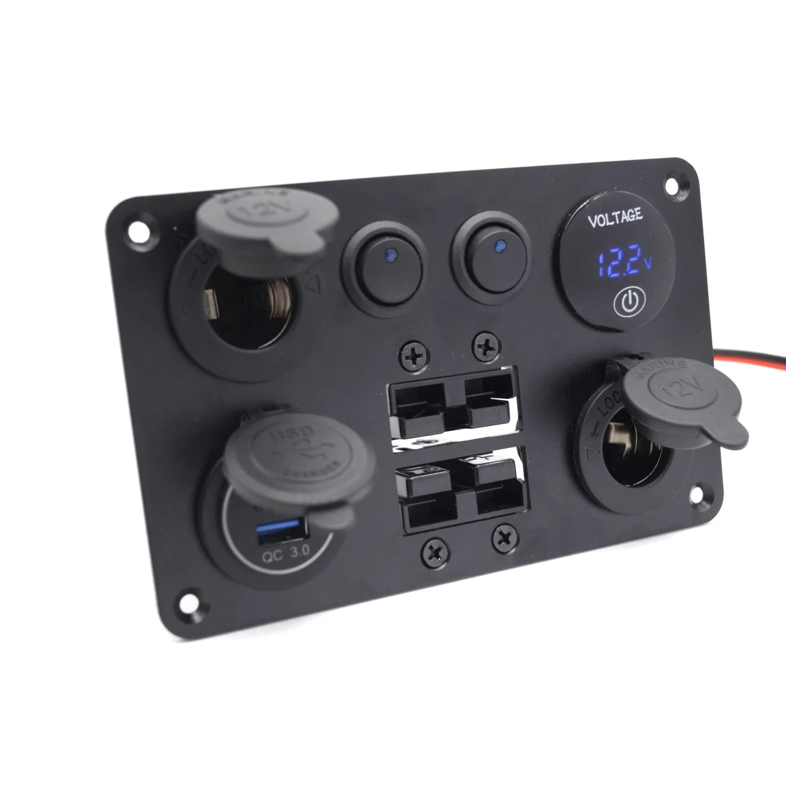50A Anderson | Switch | USB | Voltage Meter | Flush Mount Panel - Image 3