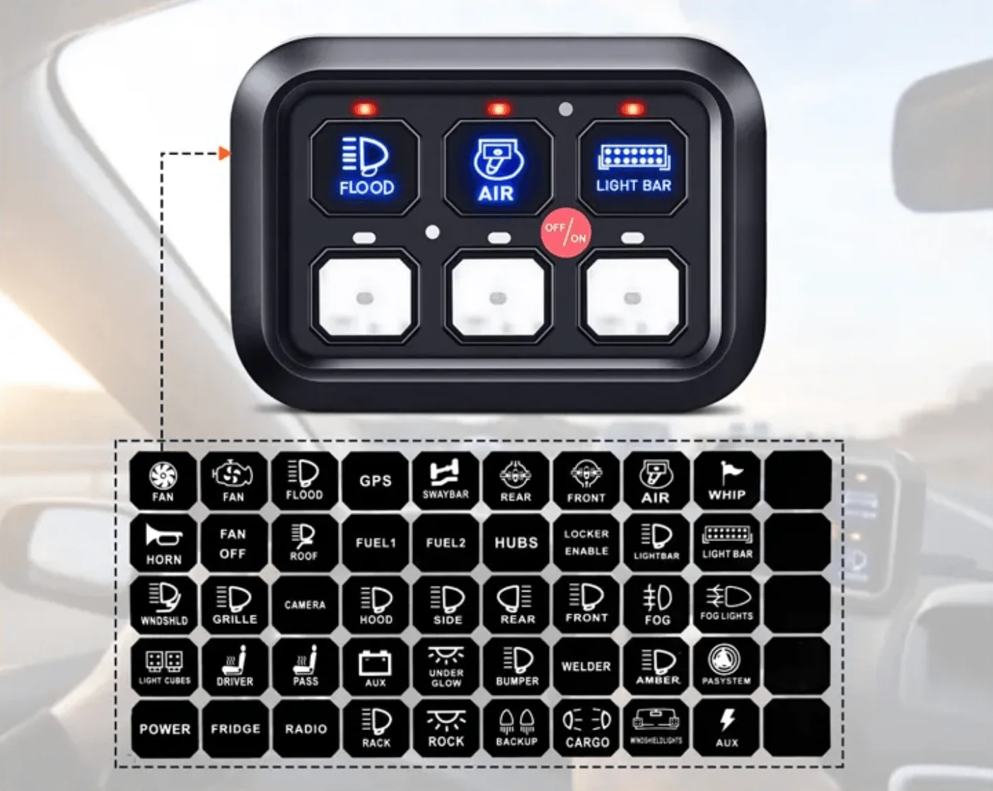 6 Gang Switch Panel Control Box - Image 3