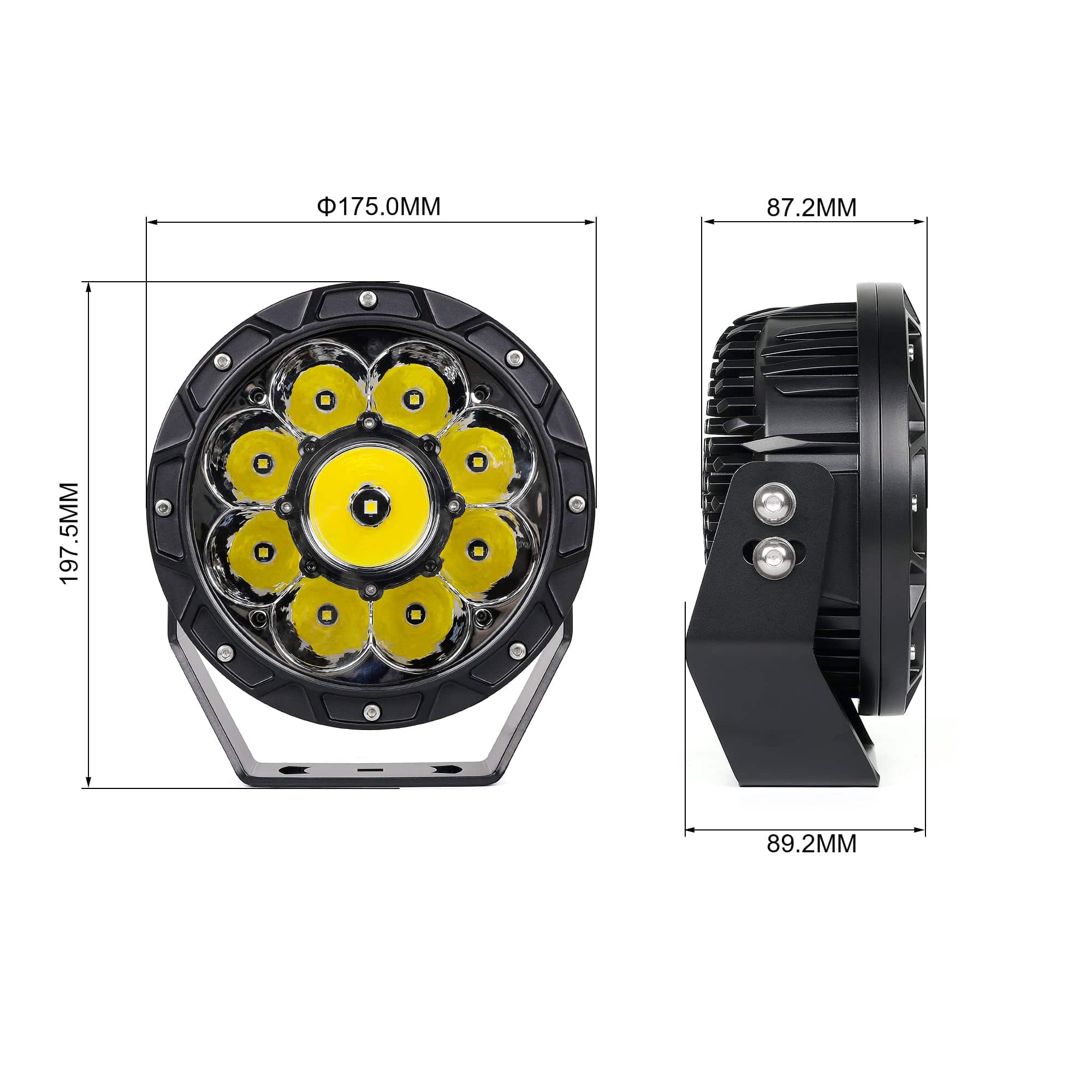 7" 60W LED Driving Lights | IP67 | R7's Rockarmor - Image 6