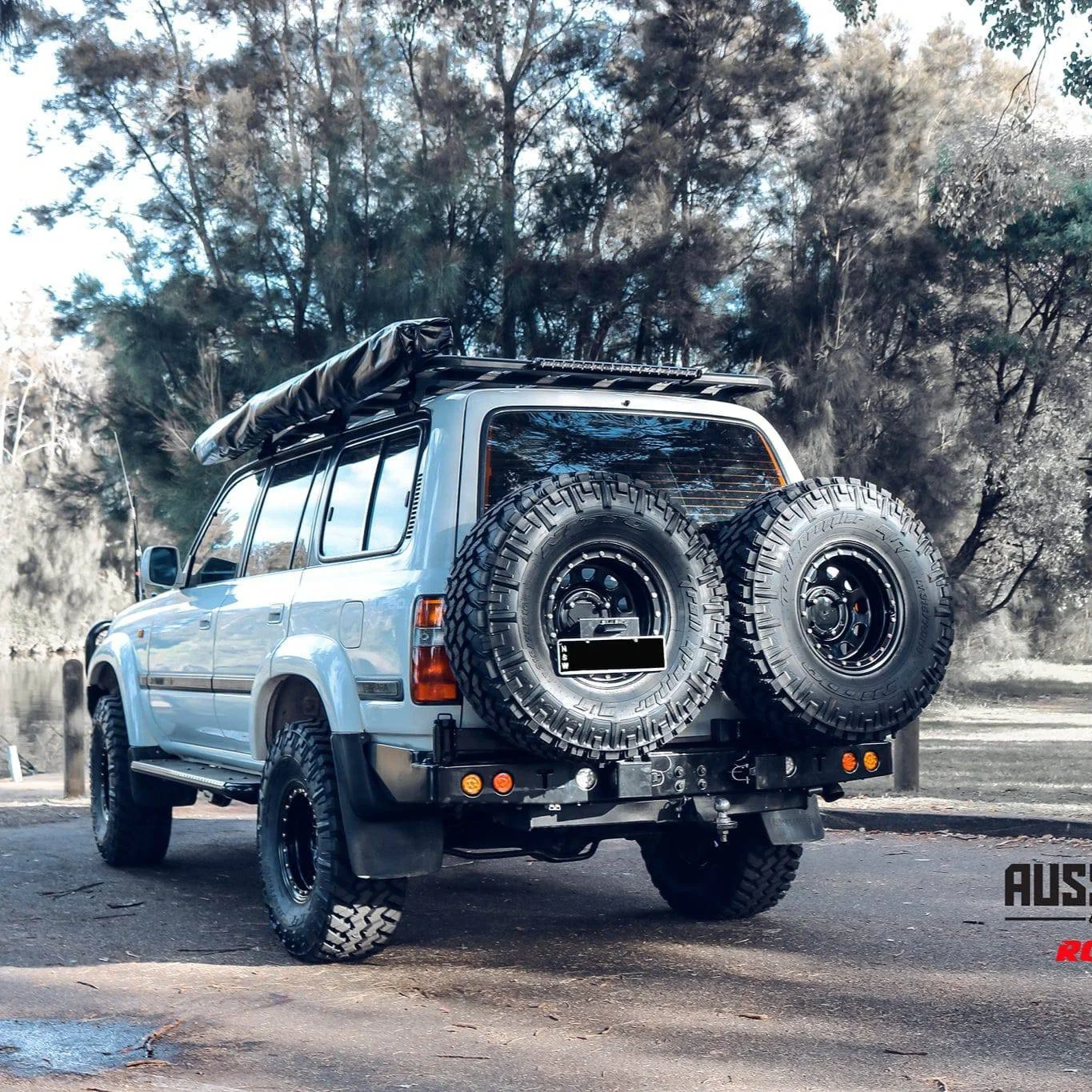 80 Series Rear Bar Spare Wheel Carrier | Rockarmor - Image 4
