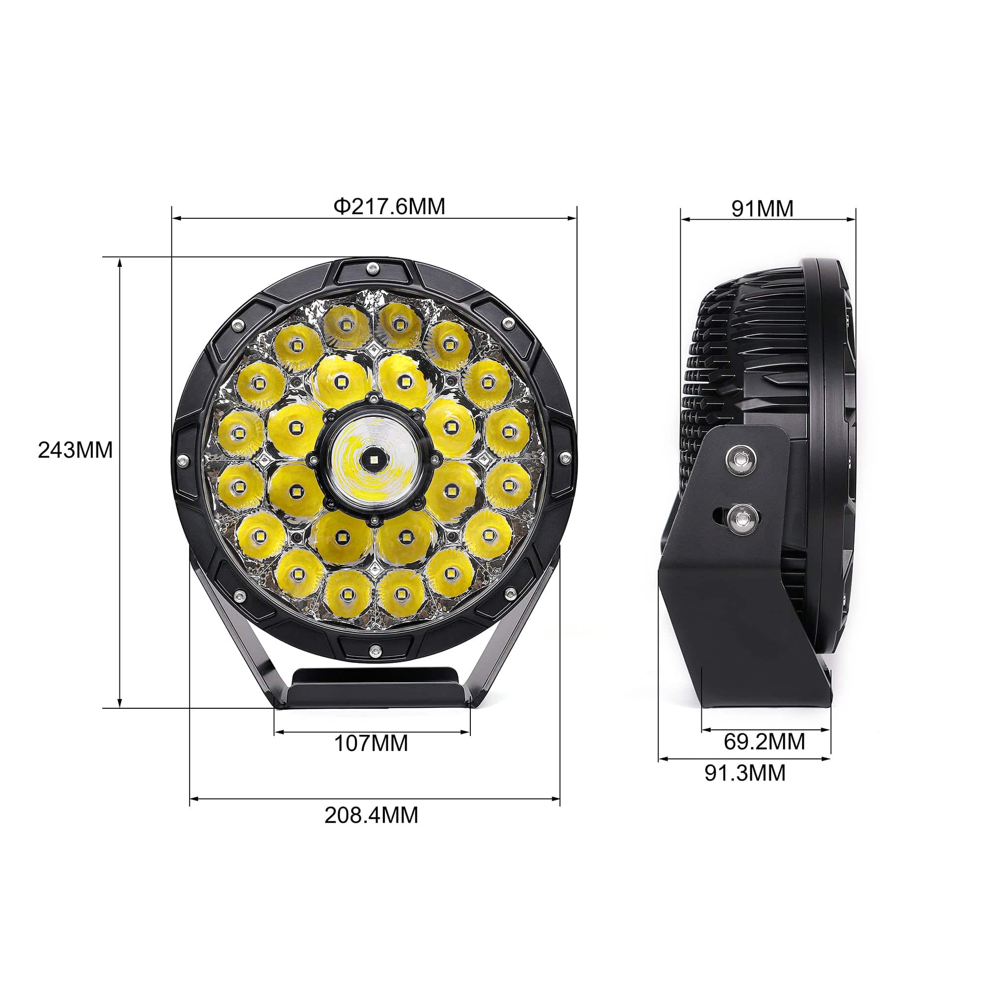 9" 140W LED Driving Lights | R9's Rockarmor - Image 7