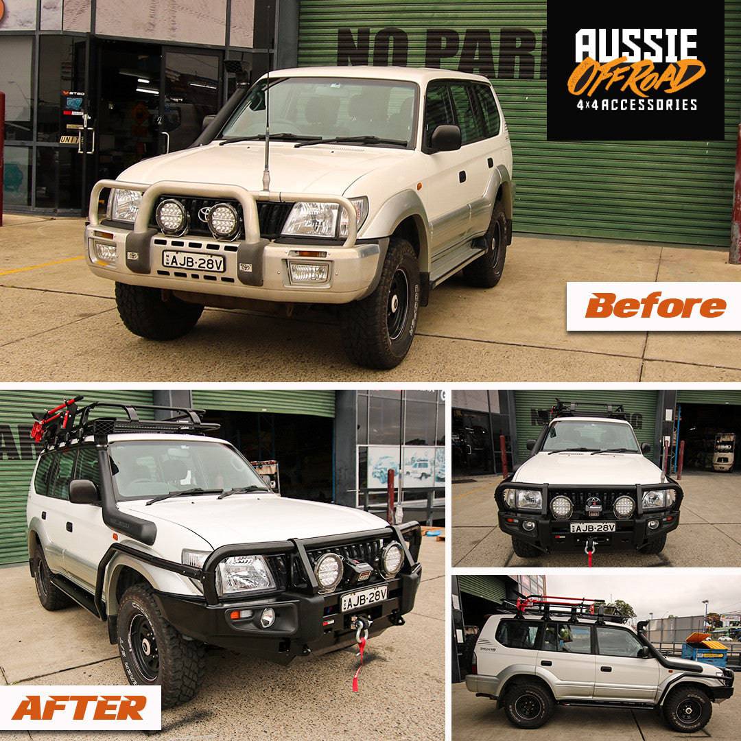 90 Series Prado Frontal Pack - Bull Bar, Winch, LED Spotties - Image 6
