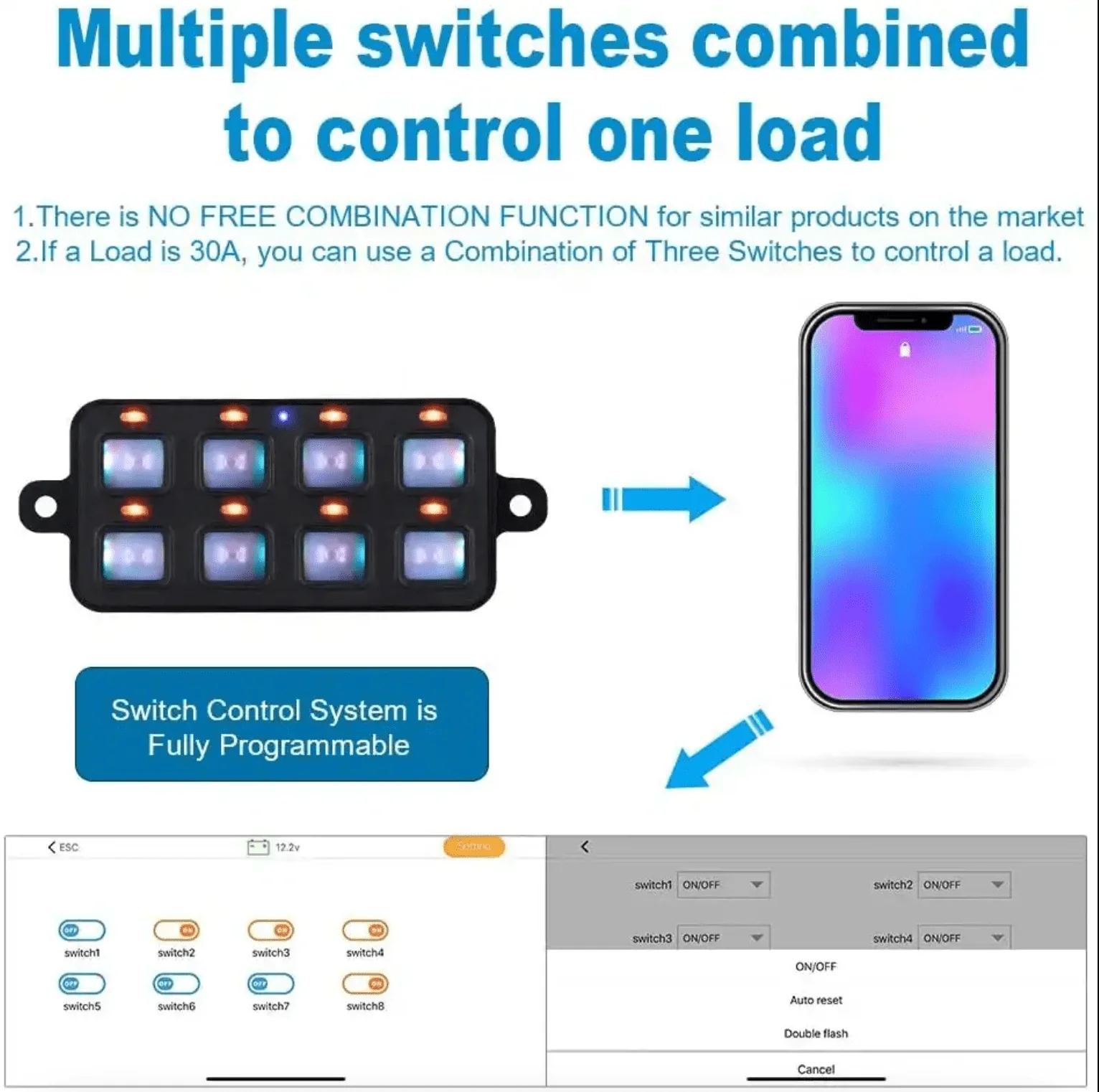 Bluetooth 8 Gang Switch Touch Panel - Image 4