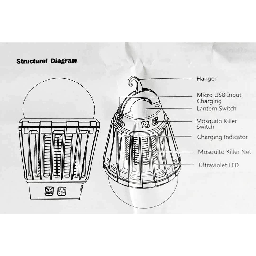 Bug Zapper with 180 Lumen Lantern - Image 5