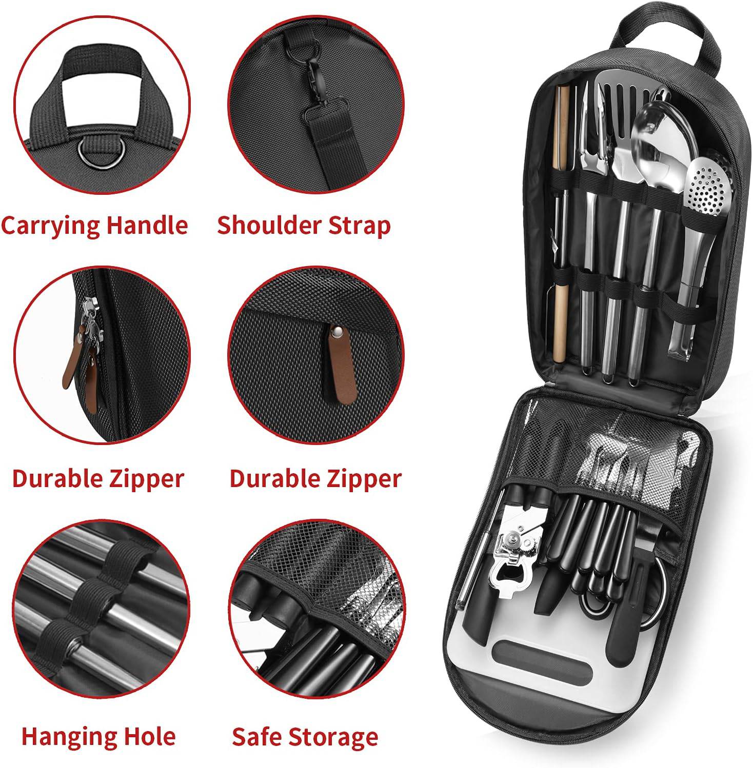 Camp Cooking Set - Cooking Utensils & Cutlery Bag - Image 3