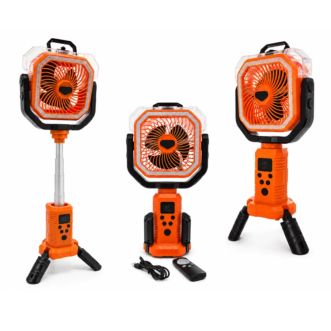 Camping Fan with Adjustable Stand, Water Misting Spray, Built in Lantern & 20,000mAh Battery - Image 7