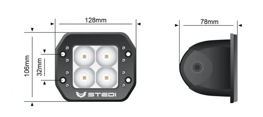 Stedi C4 Flush Mount LED LIGHT | FLOOD (LEDFLUSH-C4-FLOOD) - Image 4