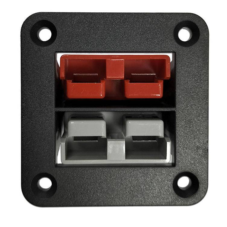 Dual 50A Anderson Flush mount 2 hole panel | Red Grey 50A Connector - Image 3