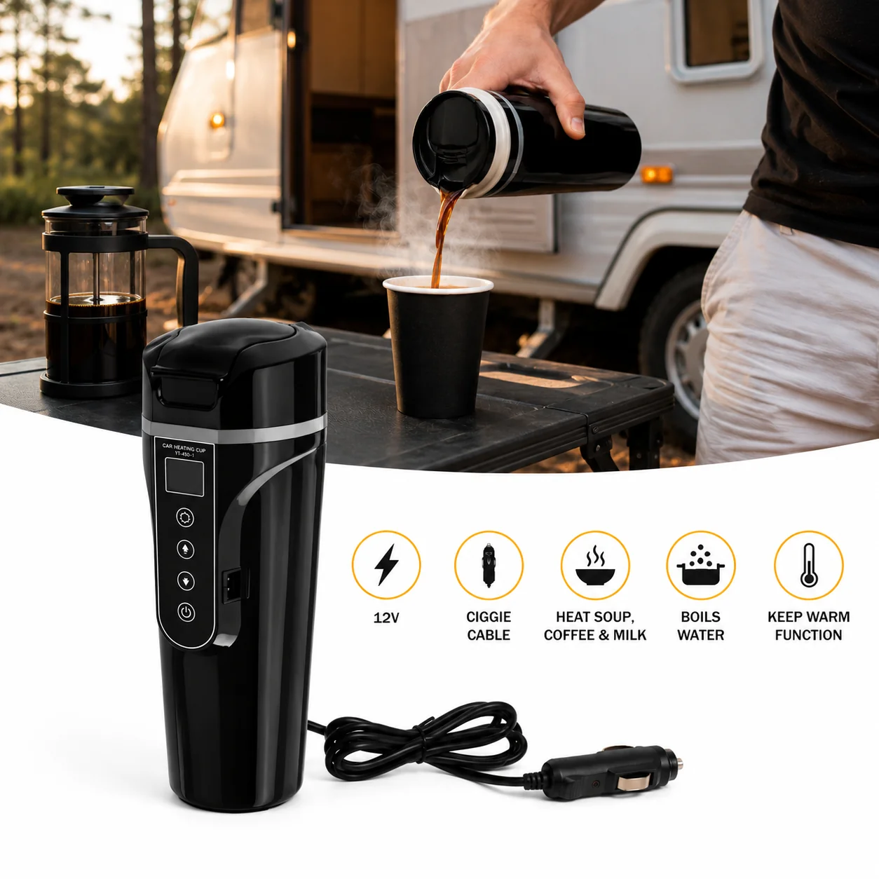 12V Kettle In-car Travel Mug - Image 3