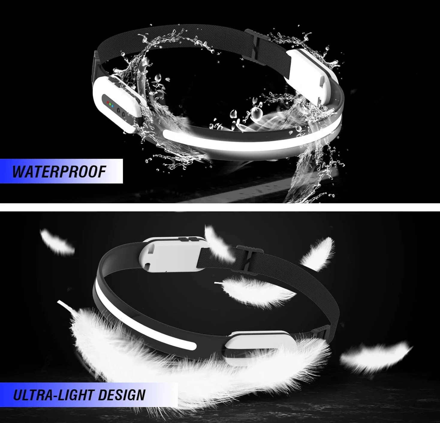 LED headlamp | Bluetooth | USB Rechargeable | Control Phone & Music | 3 Power Modes | All Perspectives Induction 230° Illumination - Image 5