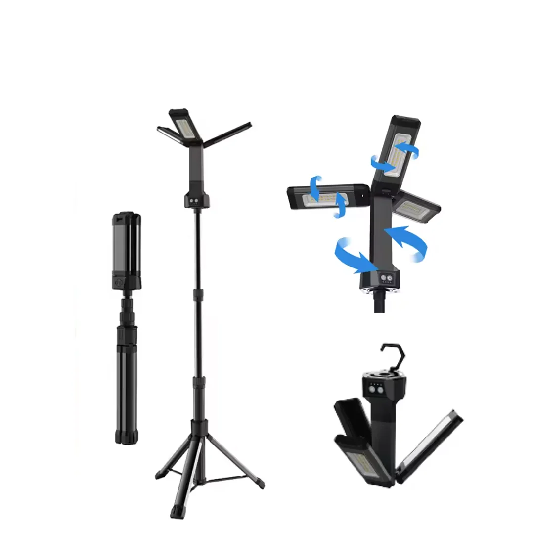 LED Light Stand Portable 7,000 Lumens - 2M Stand - Amber & White Light - Image 3