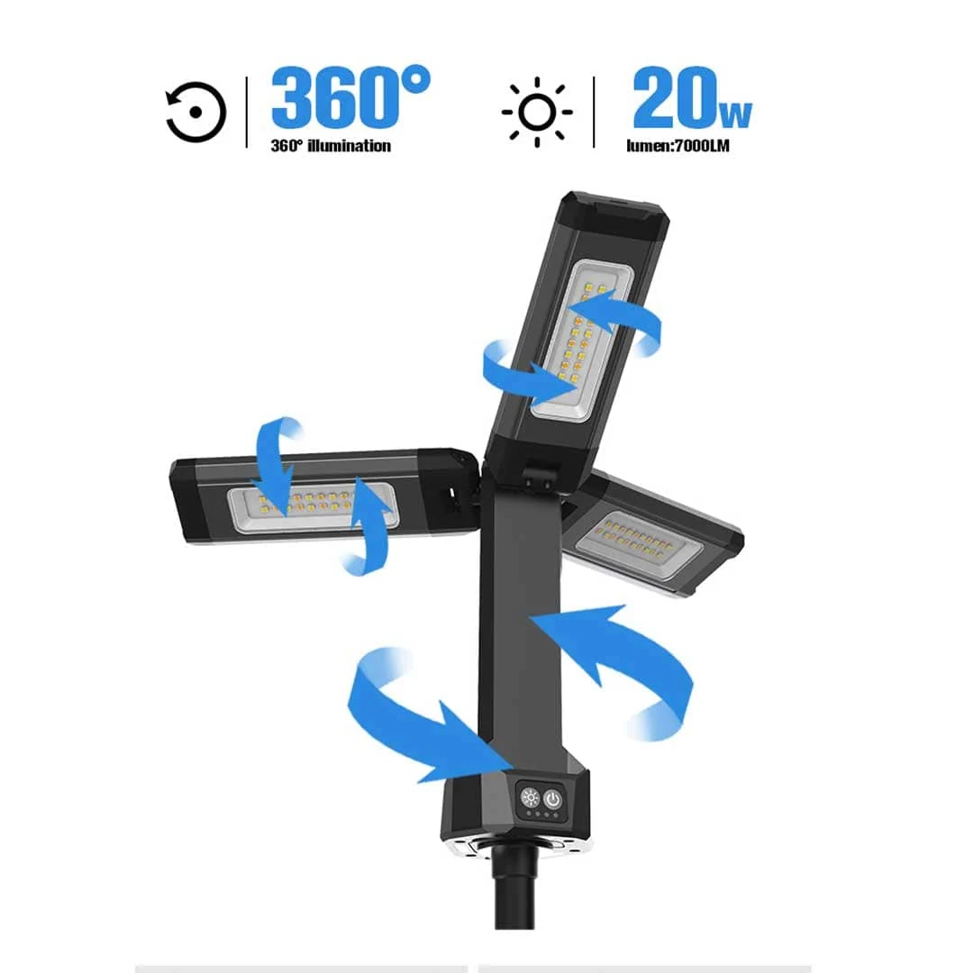 LED Light Stand Portable 7,000 Lumens - 2M Stand - Amber & White Light - Image 6