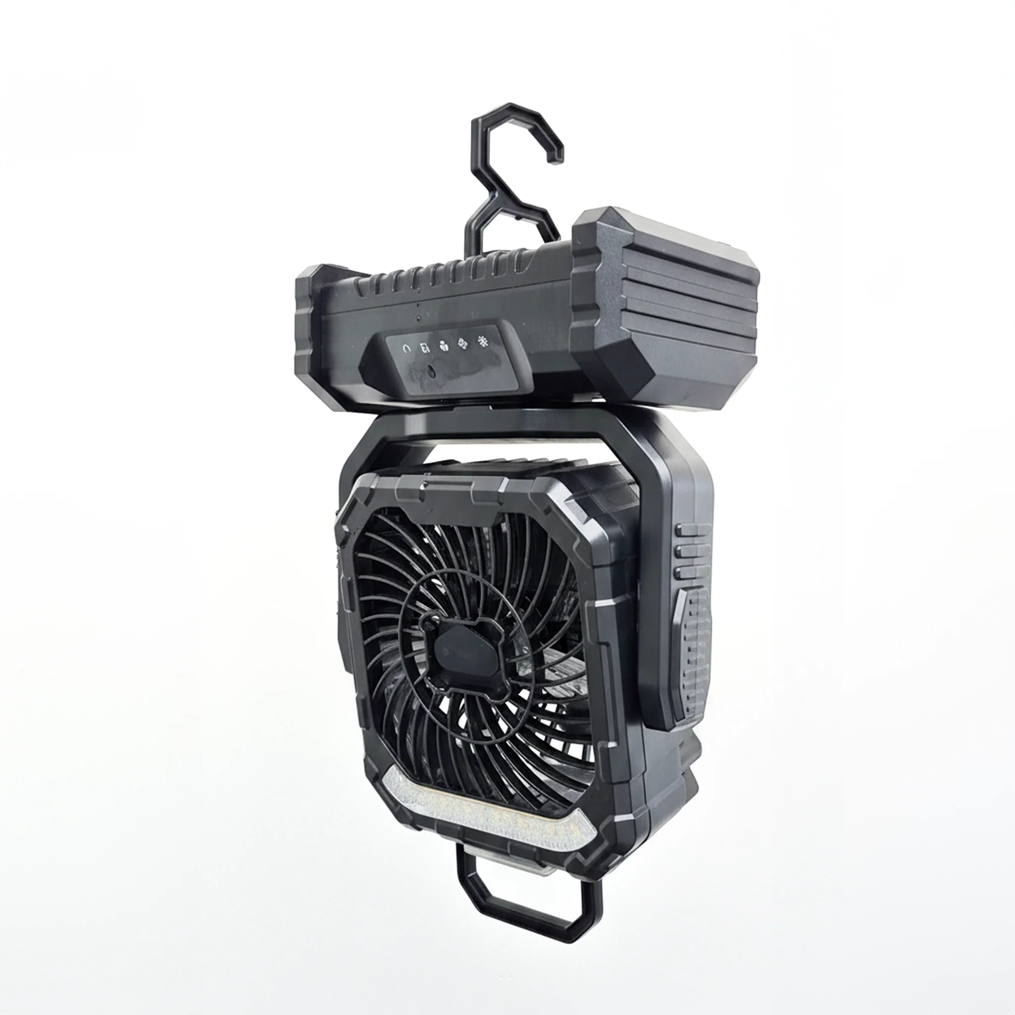 Misting Fan Camping Fan  | 20,000 mAh | Remote Control | 5 Speed Fan | 90° Rotating | Built-In LED Lantern - Image 4