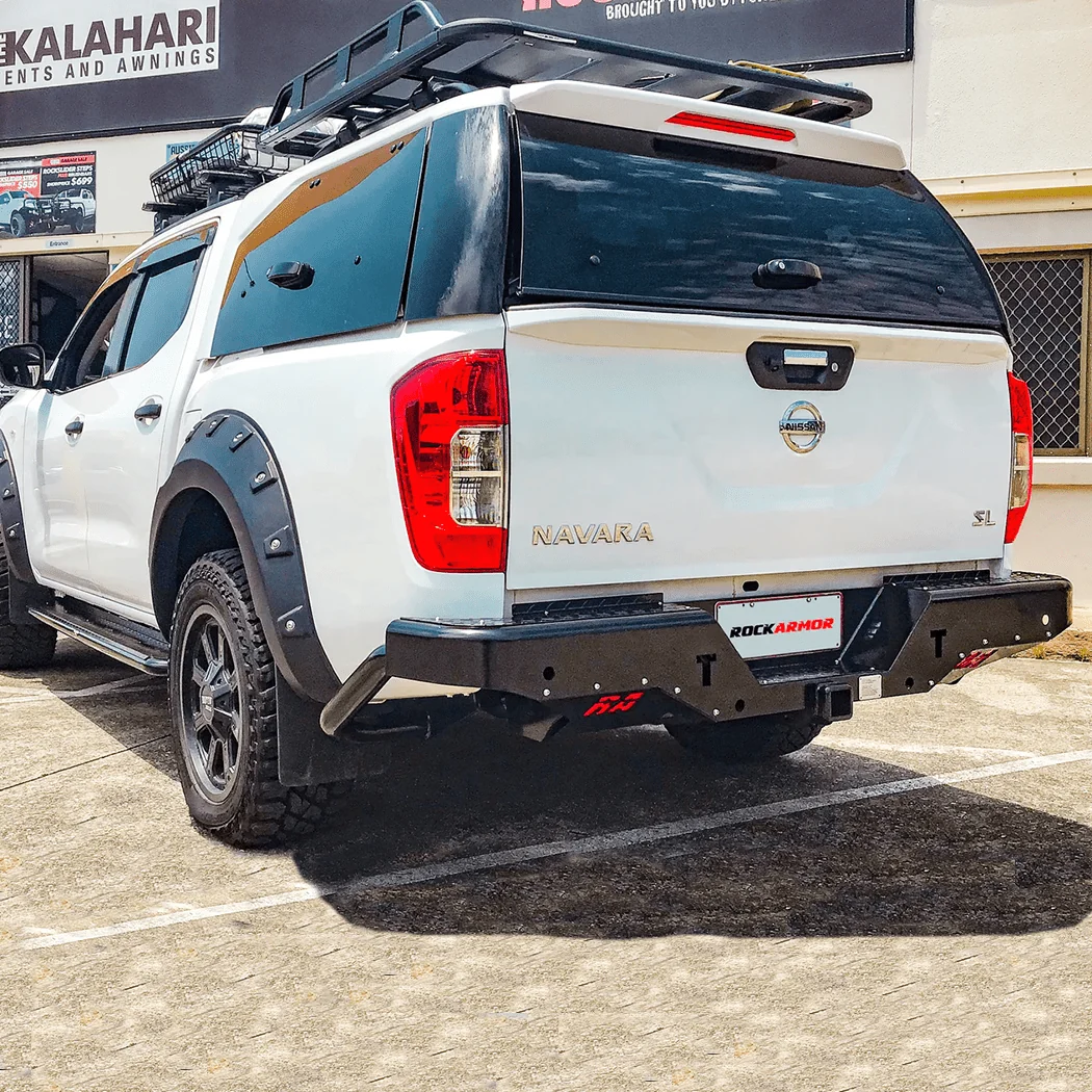 NP300 Navara Rear Step Tow Bar - Rockarmor 4x4 - Image 5