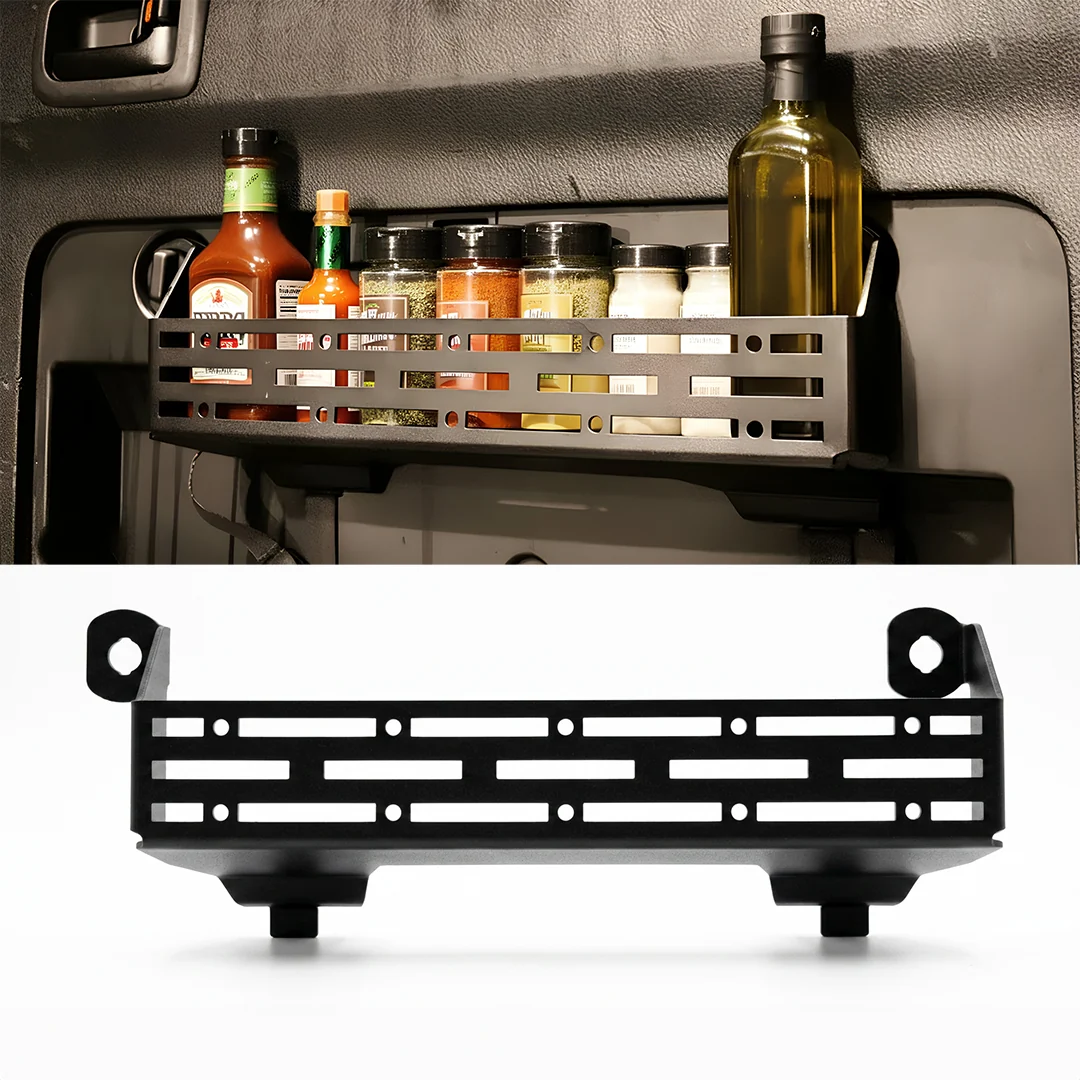 Prado 150 Rear door storage spice rack