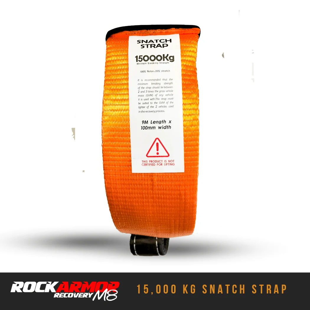 15,000kg Rated Snatch Strap - Rockarmor 4x4 - Image 4