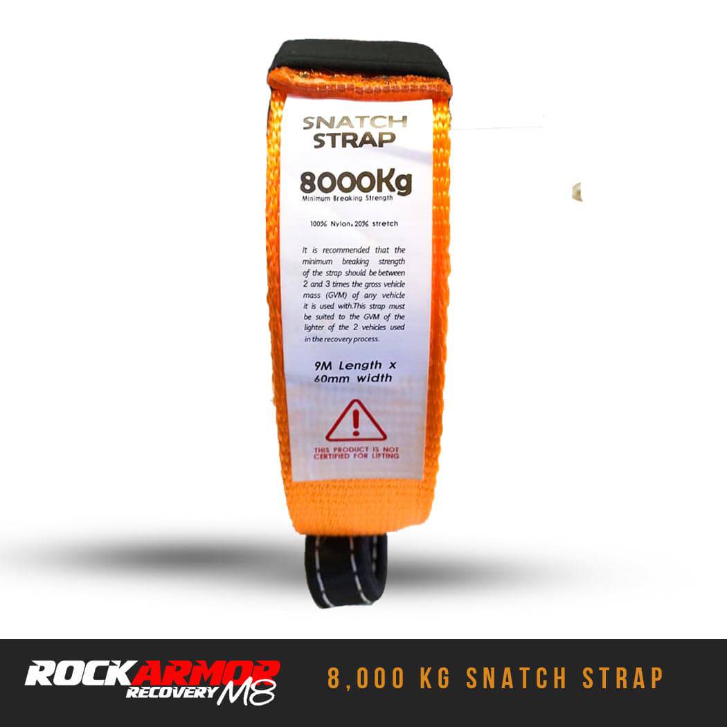 8000kg 9 Meter Recovery Snatch Strap | Rockarmor 4x4 - Image 3