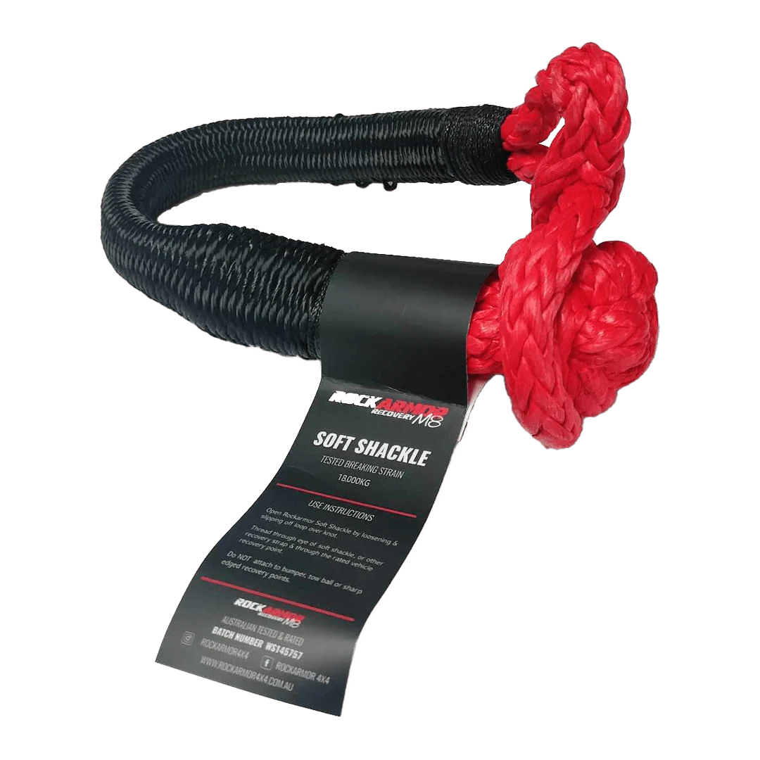 18,000KG RATED Red SOFT SHACKLE (WITH UHMWPE BINDING) - Image 2