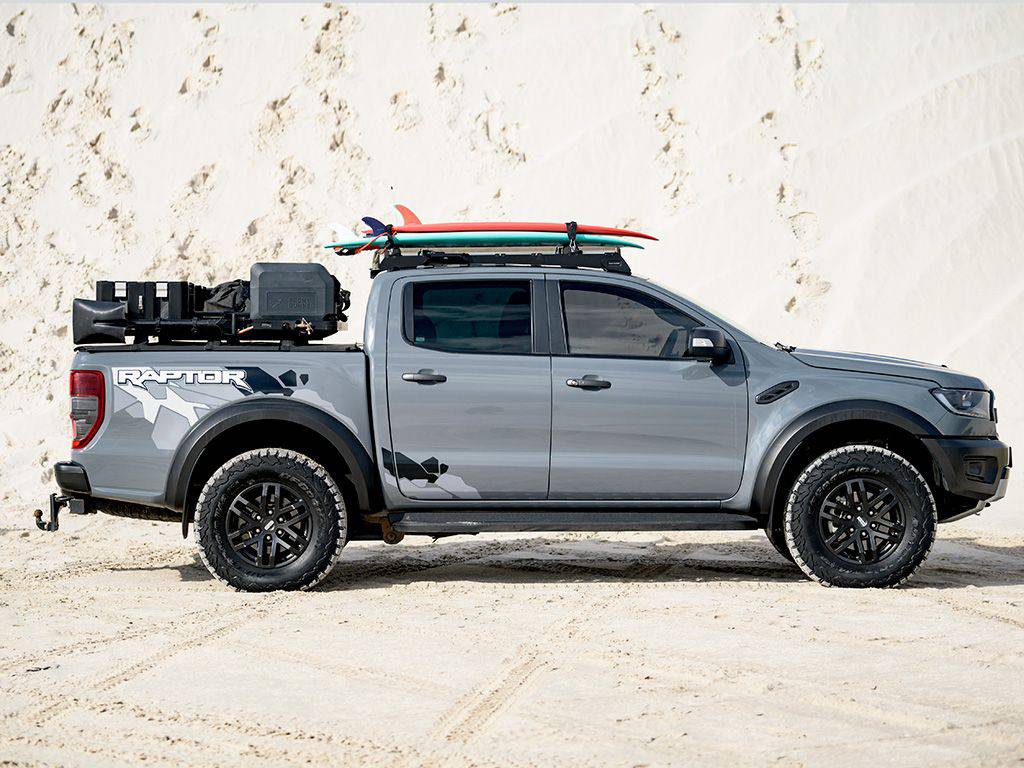 FORD RANGER T6 / WILDTRAK / RAPTOR (2012-2019) SLIMSPORT ROOF RACK KIT - BY FRONT RUNNER (KSFR001BP) - Image 7