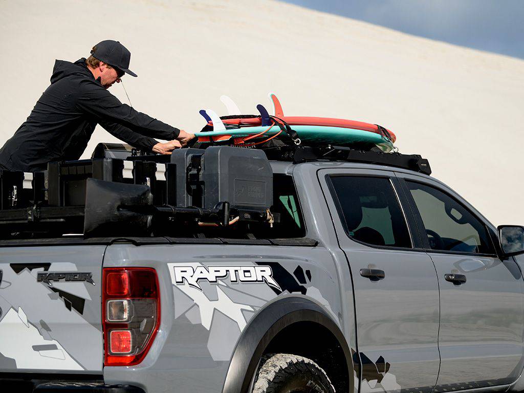 FORD RANGER T6 / WILDTRAK / RAPTOR (2012-2019) SLIMSPORT ROOF RACK KIT - BY FRONT RUNNER (KSFR001BP) - Image 9