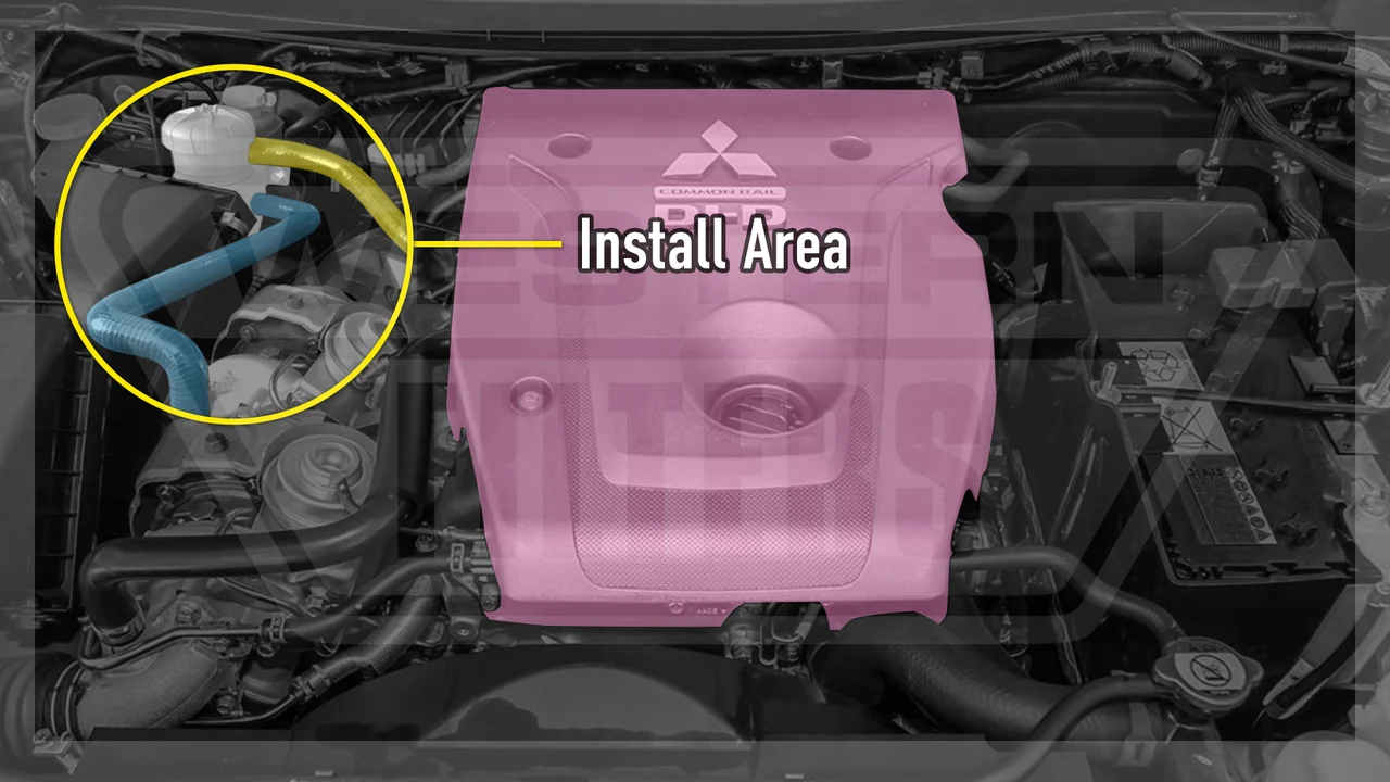 Mitsubishi Triton 2015-23 MQ MR Pajero Sports 2.4L Diesel 4N15 Mann+Hummel ProVent Oil Catch Can Kit OS-PROV-14 - Image 5