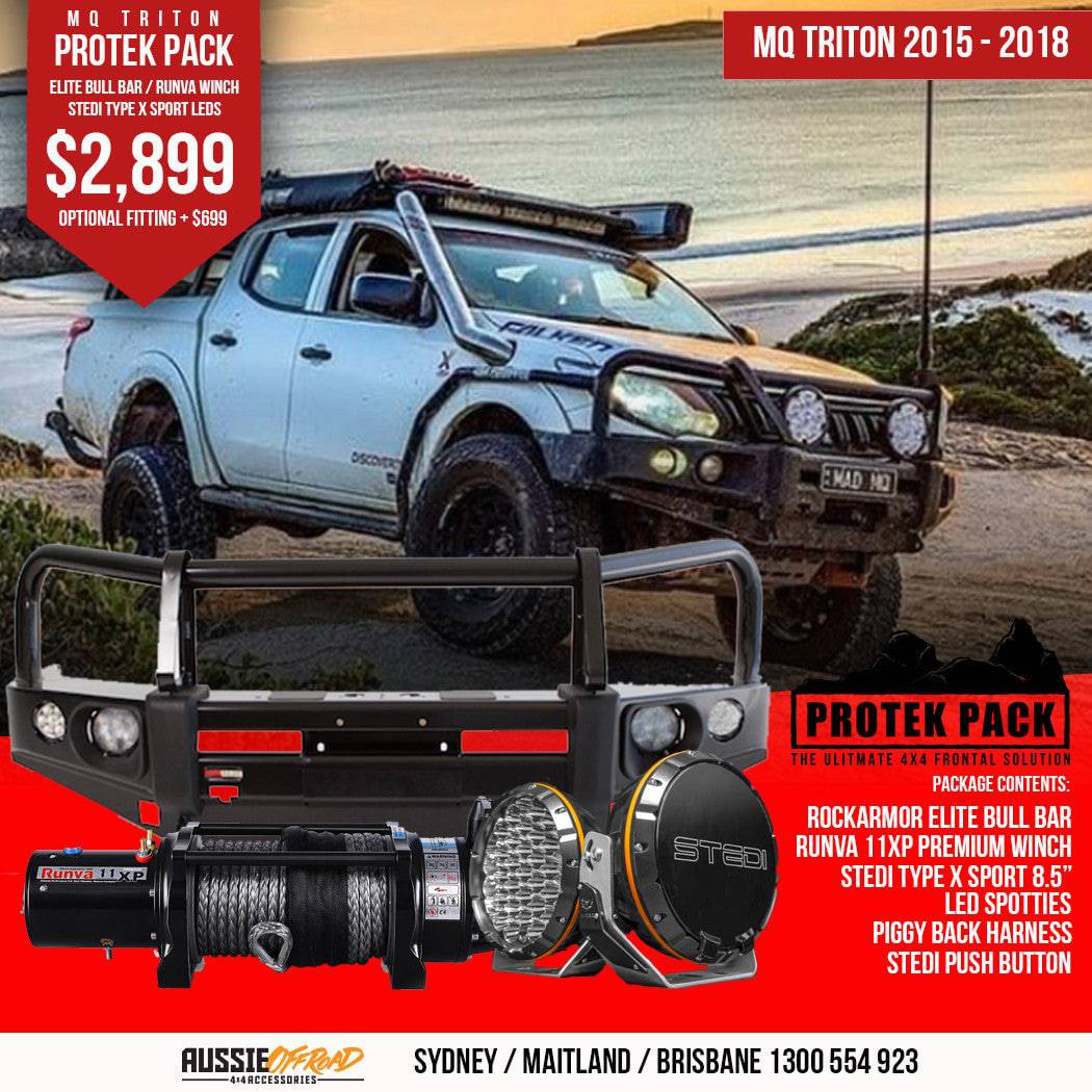 Mitsubishi MQ Triton Protek Pack - Bull Bar, Runva Winch, Stedi lights - Image 2