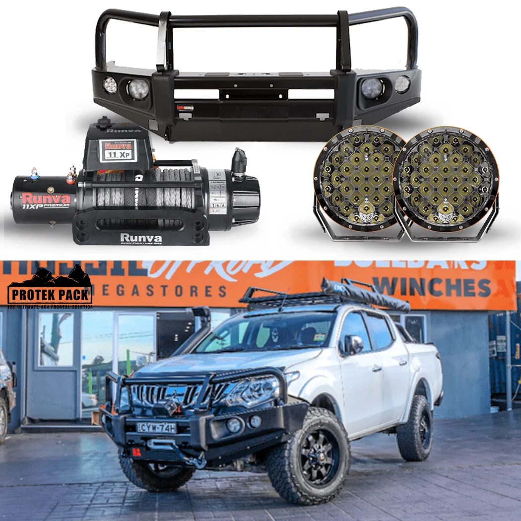 Mitsubishi MQ Triton Protek Pack - Bull Bar, Runva Winch, Stedi lights - Image 3