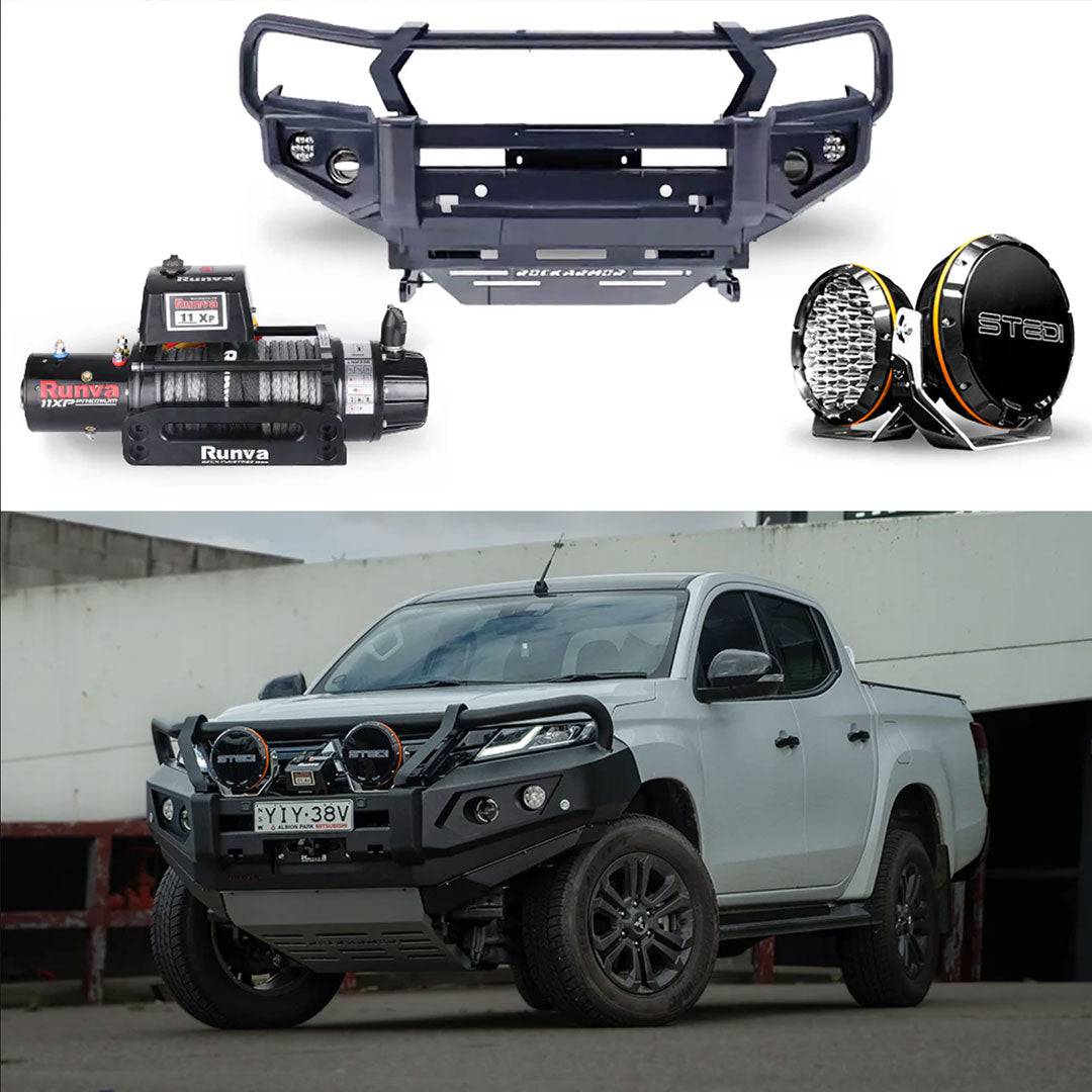 MR Triton Protek Pack - GT Bull Bar, Runva Winch, Stedi led Spotties - Image 2