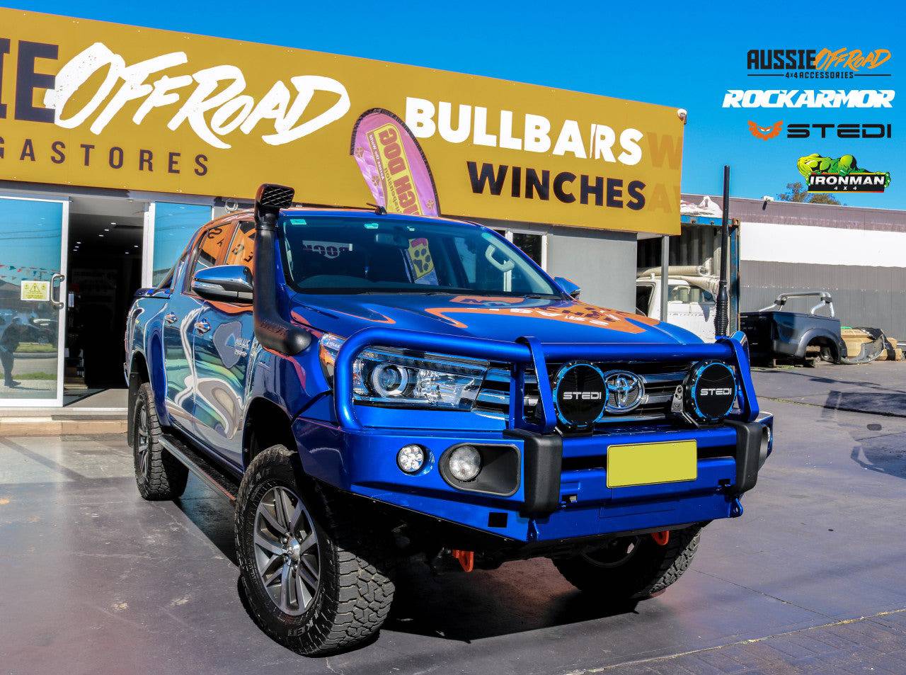 Protek Pack Rockarmor Bull Bar Runva Winch Stedi Spotties Suits Toyota Hilux | 09/2015 -07/2020 | Rockarmor - Image 6