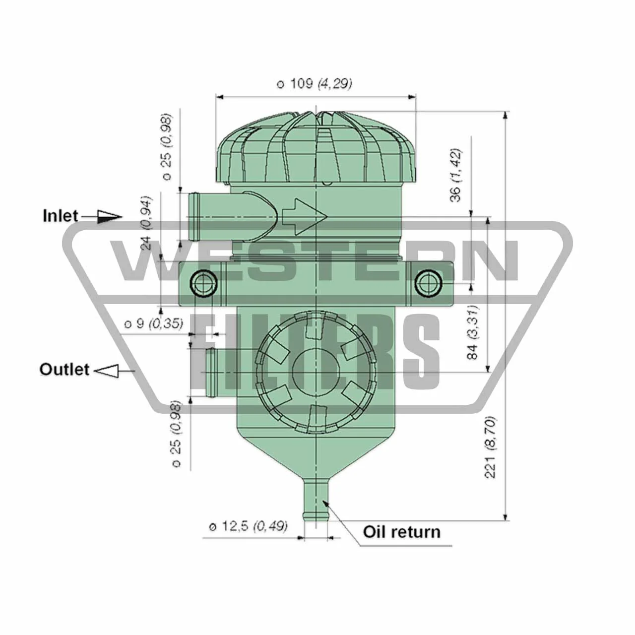 Toyota LC Prado (2015-Aug 2020) 2.8L 150s 1GD-FTV Diesel Mann+Hummel ProVent Oil Catch Can Kit OS-PROV-13 - Image 9