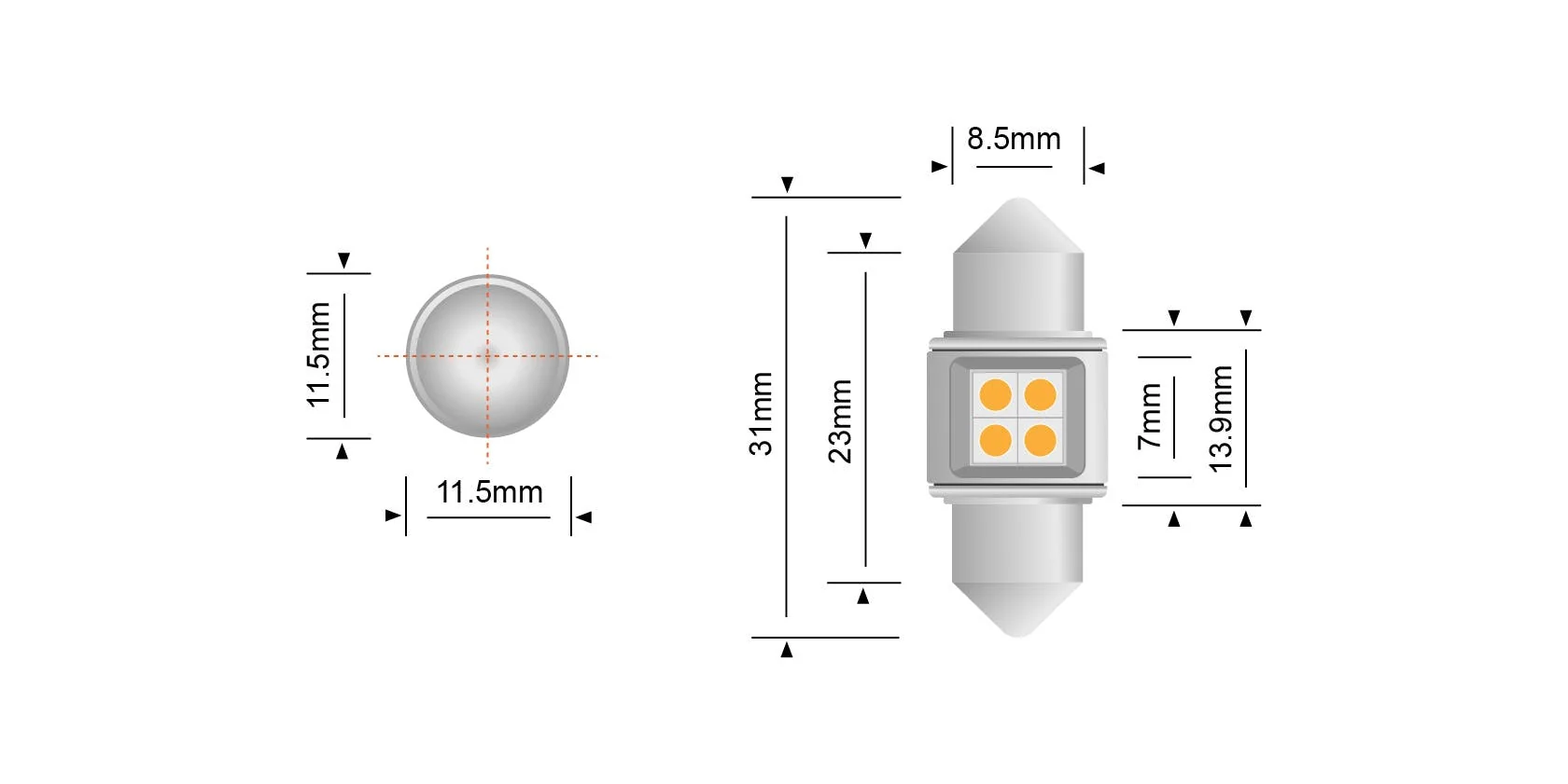STEDI FESTOON 31MM LED BULBS (PAIR) - Image 5