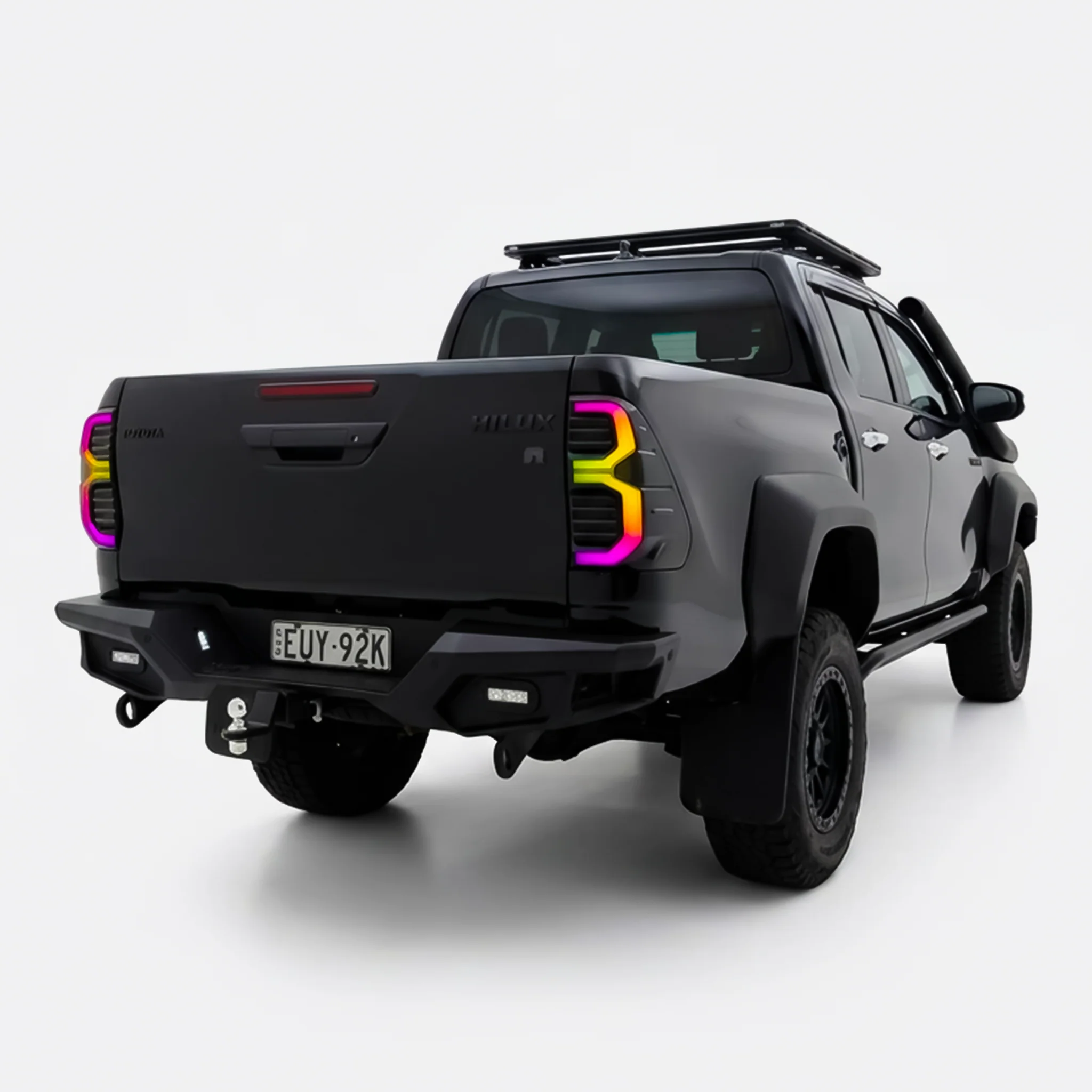 Tail Lights for Toyota Hilux 2015 - 2024 N80 - RGBW Smoked Sequential - Image 4