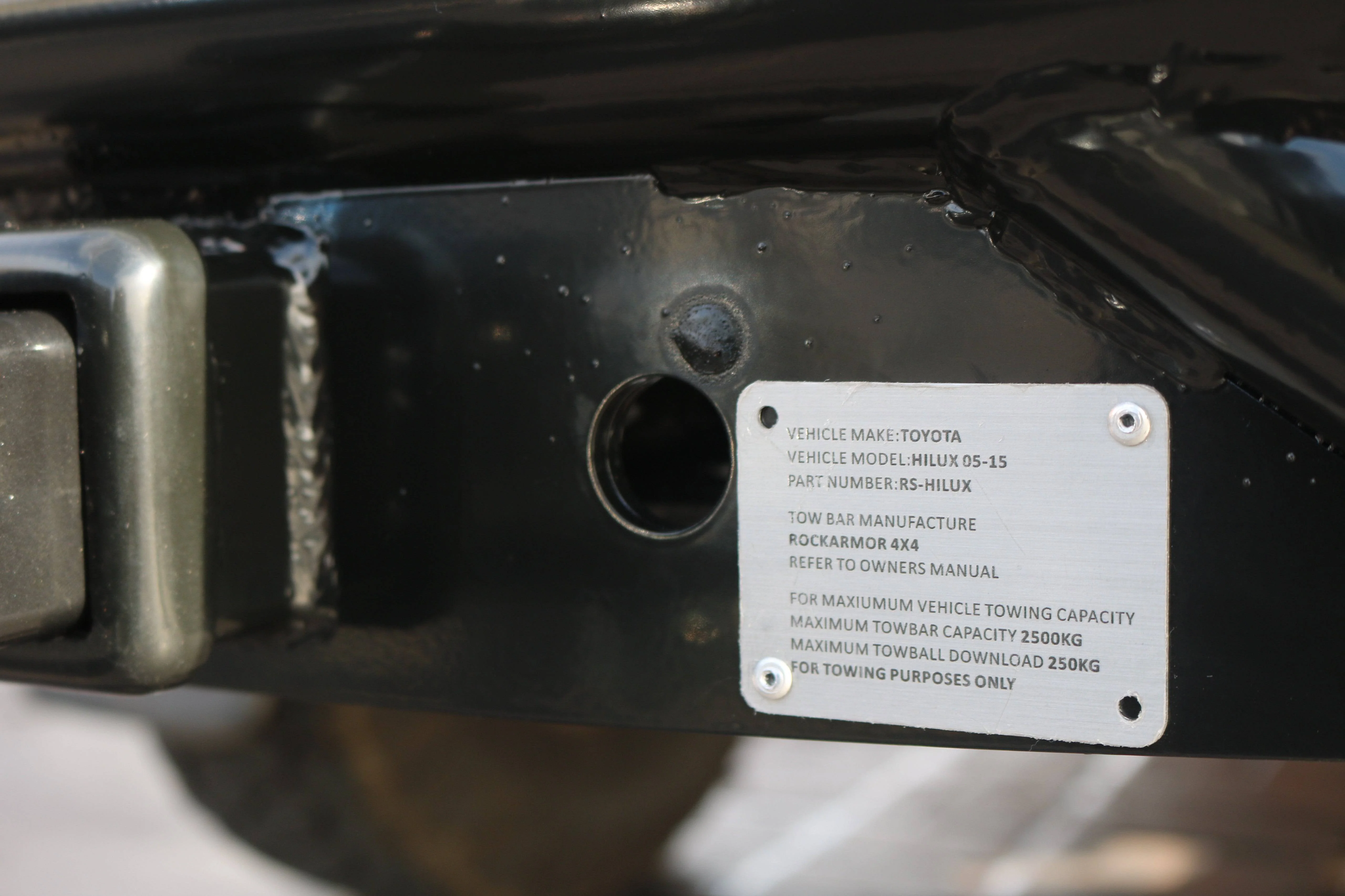 Rear Step Tow Bar Suits - Hilux 2005 - 2015 | Rockarmor - Image 4