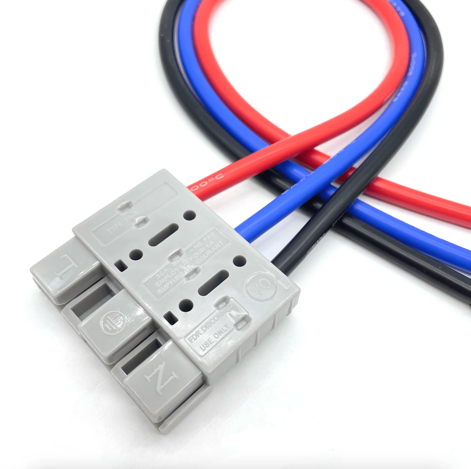 Triple Anderson 50A 3Pin Plug | DCDC Wiring Kit for DCDC Charger | 8B&S Cable - Image 2