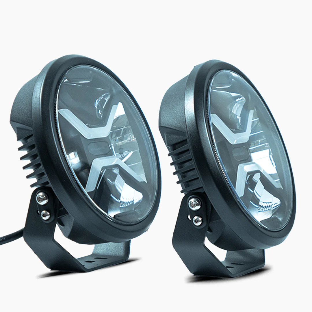 Xplore LED Driving Lights 9" + Built-in DRL Rockarmor 4x4